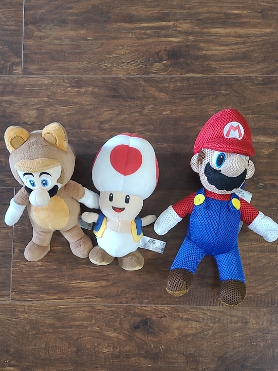Super Mario Bros Other - Super Mario Plush Trio - Red, Blue, Brown Character Set